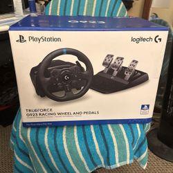 Logitech - G923 Racing Wheel And Pedals For ps5, PC, Ps4 