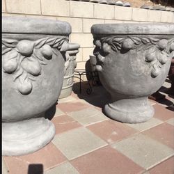 New Flower Pots Made Out Of Cement Perfect Gift 