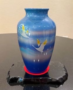 Japanese Kutani Ware Vase - 9.6" Tall