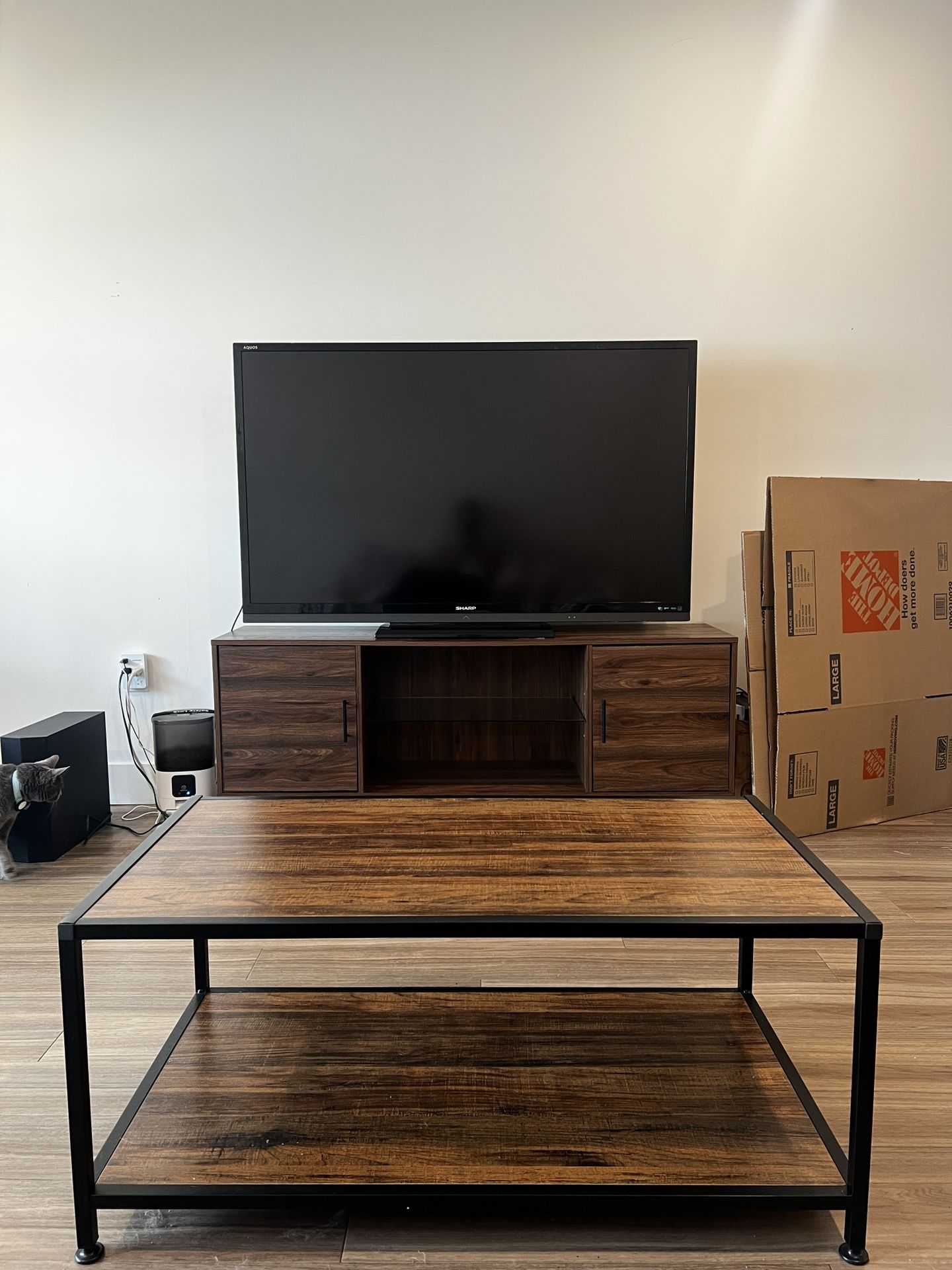 Dark Wood Living Room Set