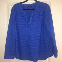 Talbots Woman’s Royal Blue Blouse Size XL P