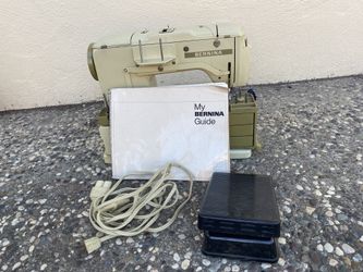 Vintage Bernina 730 Sewing Machine Made In Switzerland With Case & Supplies