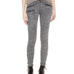 Rag & Bone Linton Skinny Moto Zipper Pants