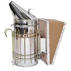 New Bee Hive Smoker Stainless Steel w/Heat Shield Beekeeping Equipment