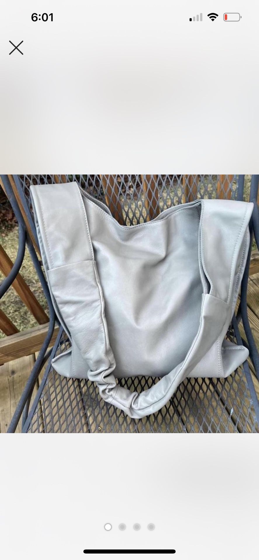 Aquatalia High Quality Large Tote Bag Like New Leather Gray