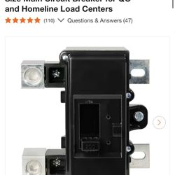 Square D 200 Amp Main Breaker 