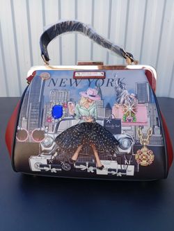 Nicole Lee USA New York Print Handbag