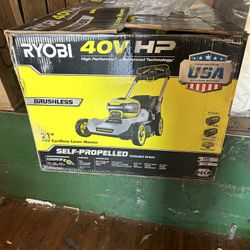RYOBI 40V HP Brushless 21 in. Cordless Battery Walk Behind Self-Propelled Lawn Mower with (2) 6.0 Ah Batteries and Charger