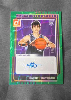 Maxime Raynaud 2025-26 Donruss Basketball Elite Signatures Green Rookie Auto 6/6 (BOOK END)
