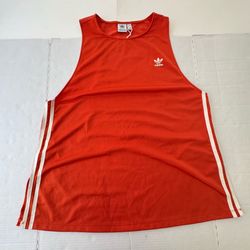 Pre Owned Good Last 2 Photos Marks / Thread Snag  Adidas Originals  Jersey Tank Top  Orange  Women  Size Large