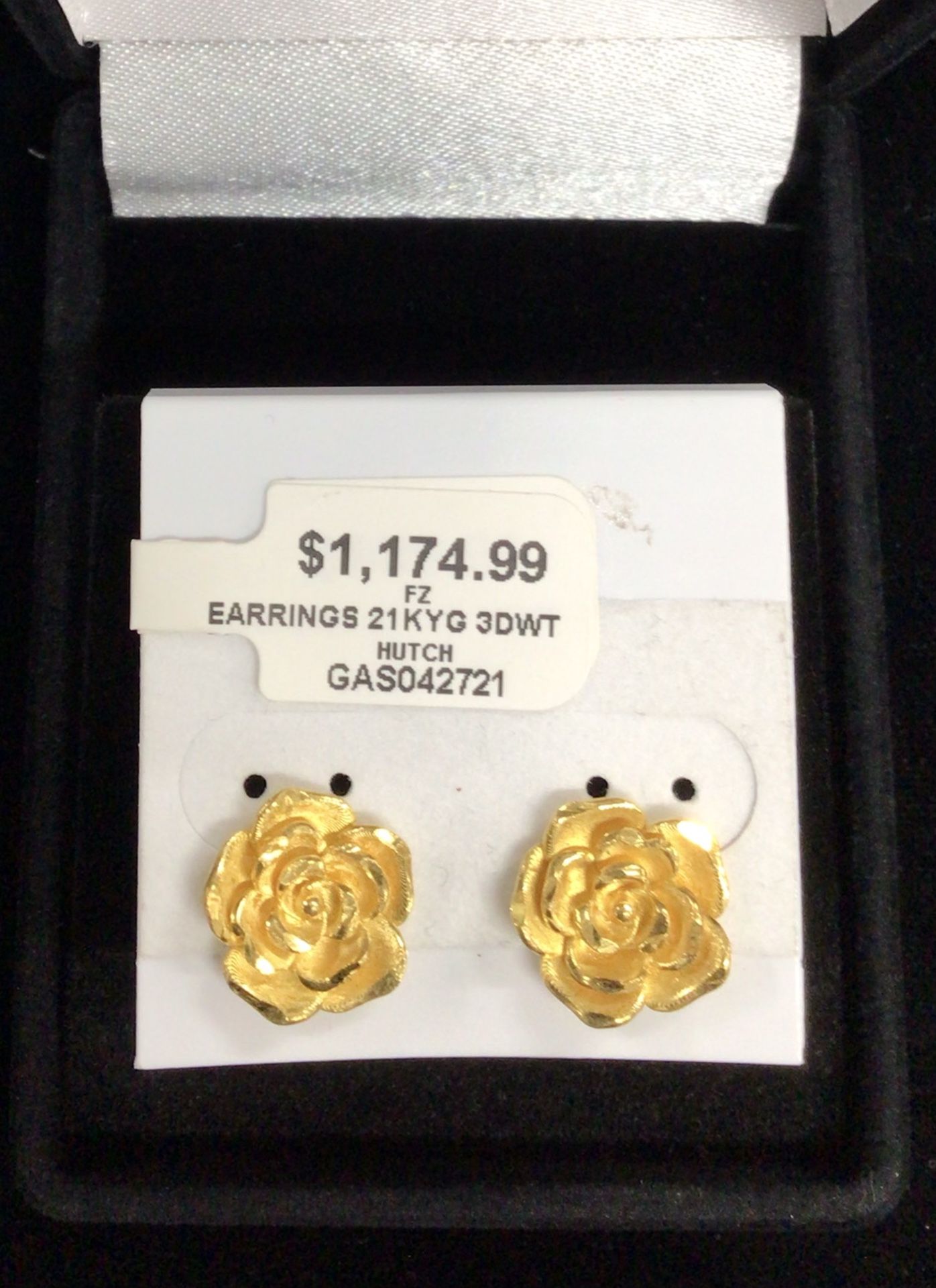 Gold Earrings 21k 3 DWT