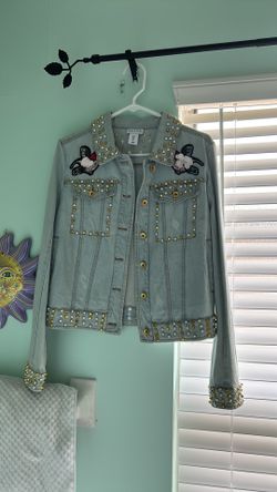 Women’s Studded Designer Jean Jacket 