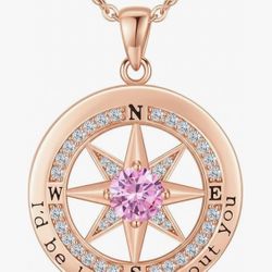 Compass Necklace for Women, S925 Sterling Silver