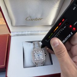 NEW  CARTIER FULL MOISSANITE WATCH 
