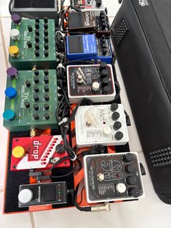 GUITAR PEDAL BOARD (Professional setup with 2 Parallel Mixers) and cables