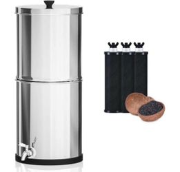 Joypur High Capacity Gravity-Fed Water Filter System with 2.9 Purification Filters for Home Camping