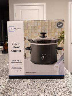 Brand New Mainstays 2-Quart Slow Cooker – Never Used