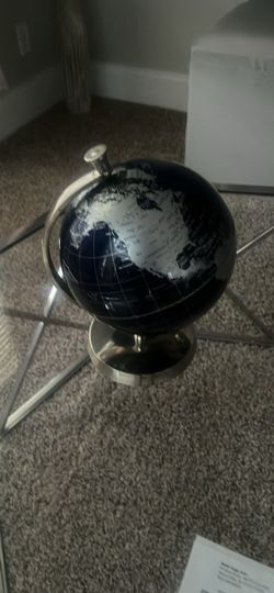 Decorative World Globe with Silver Stand