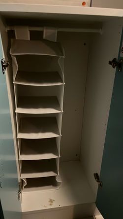 Left a bed with the wardrobe and Desk