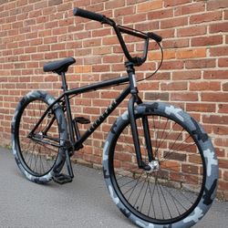 NEW ELITE BMX OUTLAW 26 MATTE BLACK CAMO SINGLE SPEED FREESTYLE WHEELIE BIG BMX BIKE