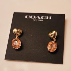 Coach Heart Earrings 