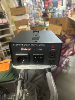 LiteFuze LT Series 1500 Watt Voltage Converter Transformer Step Up/Down - 110v to 220v / 220v to 110v Power Converter - Fully Grounded Cord - Universa