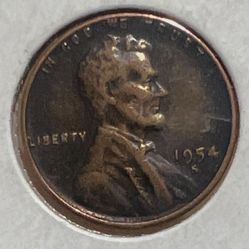 1954 S Rustic Lincoln Cent Original Coin