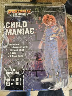 Kids Chucky Costume - Wig and Knife Included