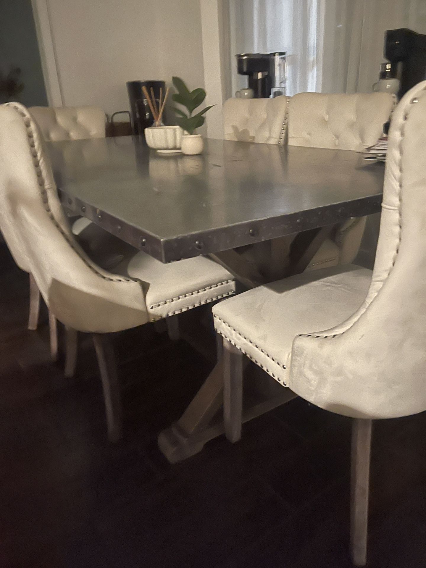 Metal Top Dinning Table (chairs Not Included)