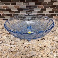 Carnival glass footed fruit bowl antique