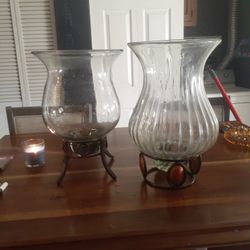 Large Clear Glass Vase With Base