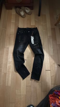 purple jeans black