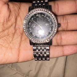 Women’s Silver rhinestone watch with a touch of glamour #glamourwatch