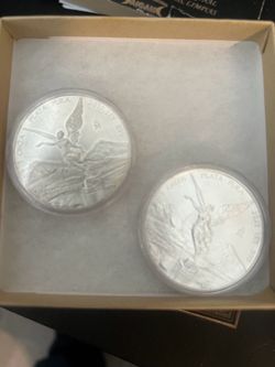 2017 -2022 Mexican Libertad Silver Coins Set of 2