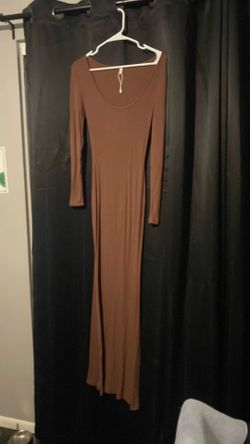 Brown long sleeve dress