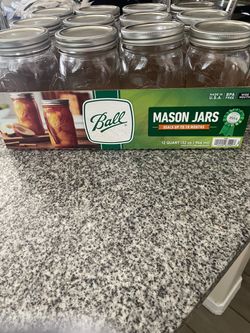 Ball Wide Mouth Quart Mason Jars 12-Pack