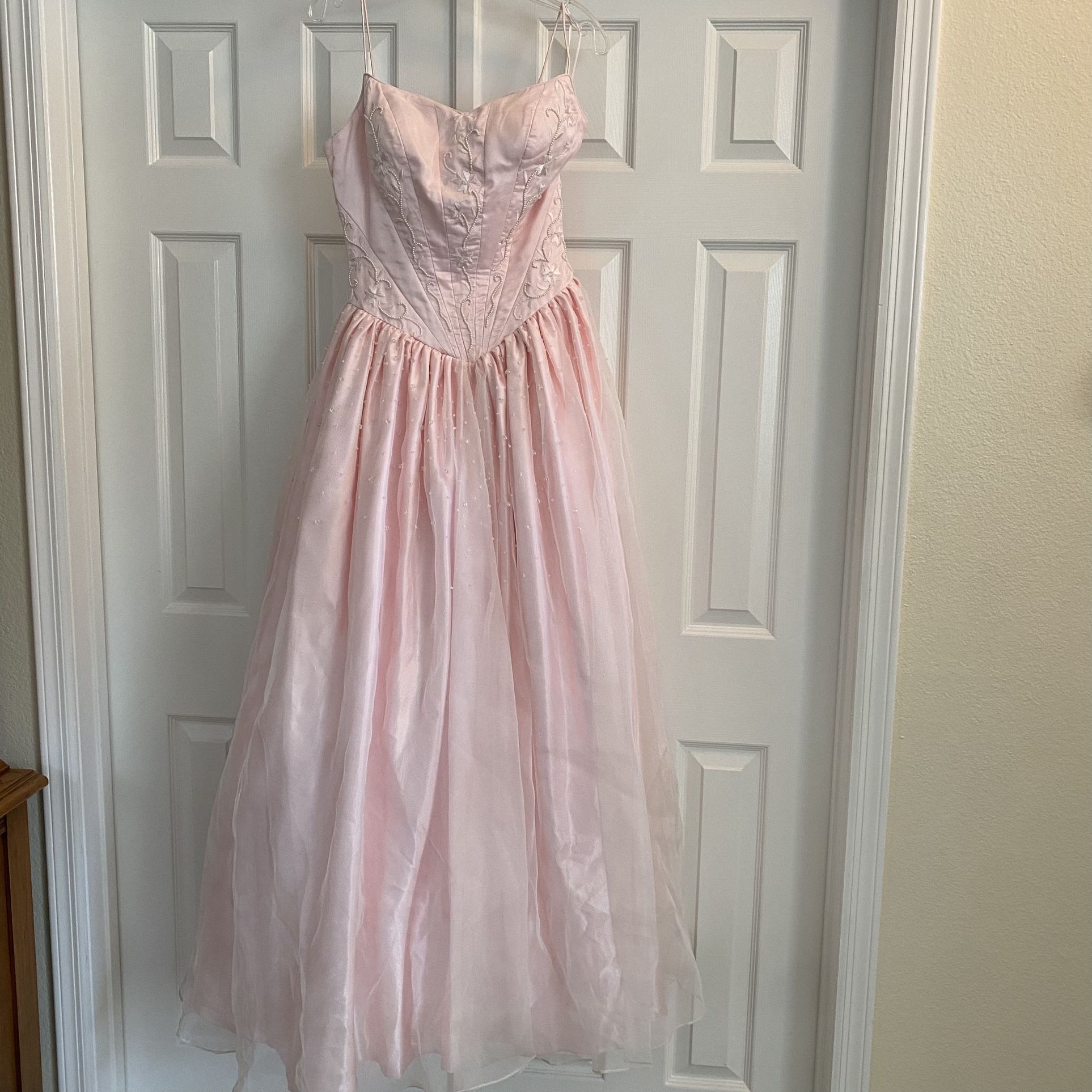 Pink Elegant Ball Gown Sweet Sixteen Quinceanera Dress Prom Dress Size 8