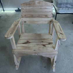 Hand Crafted Wooden Rocking Chair