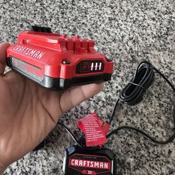 Craftsman 20 v 2 Ah & charger