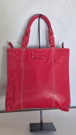 NWOT Vintage Red Leather Kate Spade Bag Tote