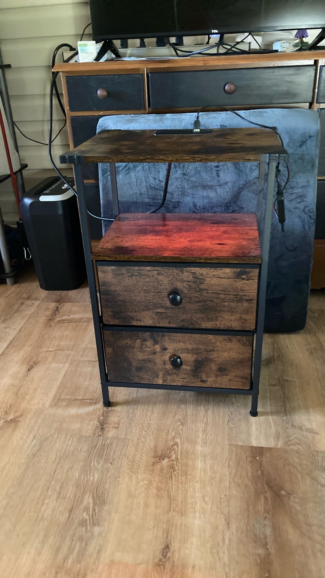 Side Table With Colorful Lights