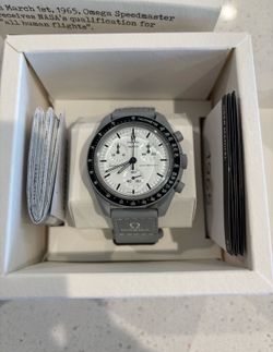 Omega X Swatch Mission to the Moon 1965 Anniversary Edition Grey/White