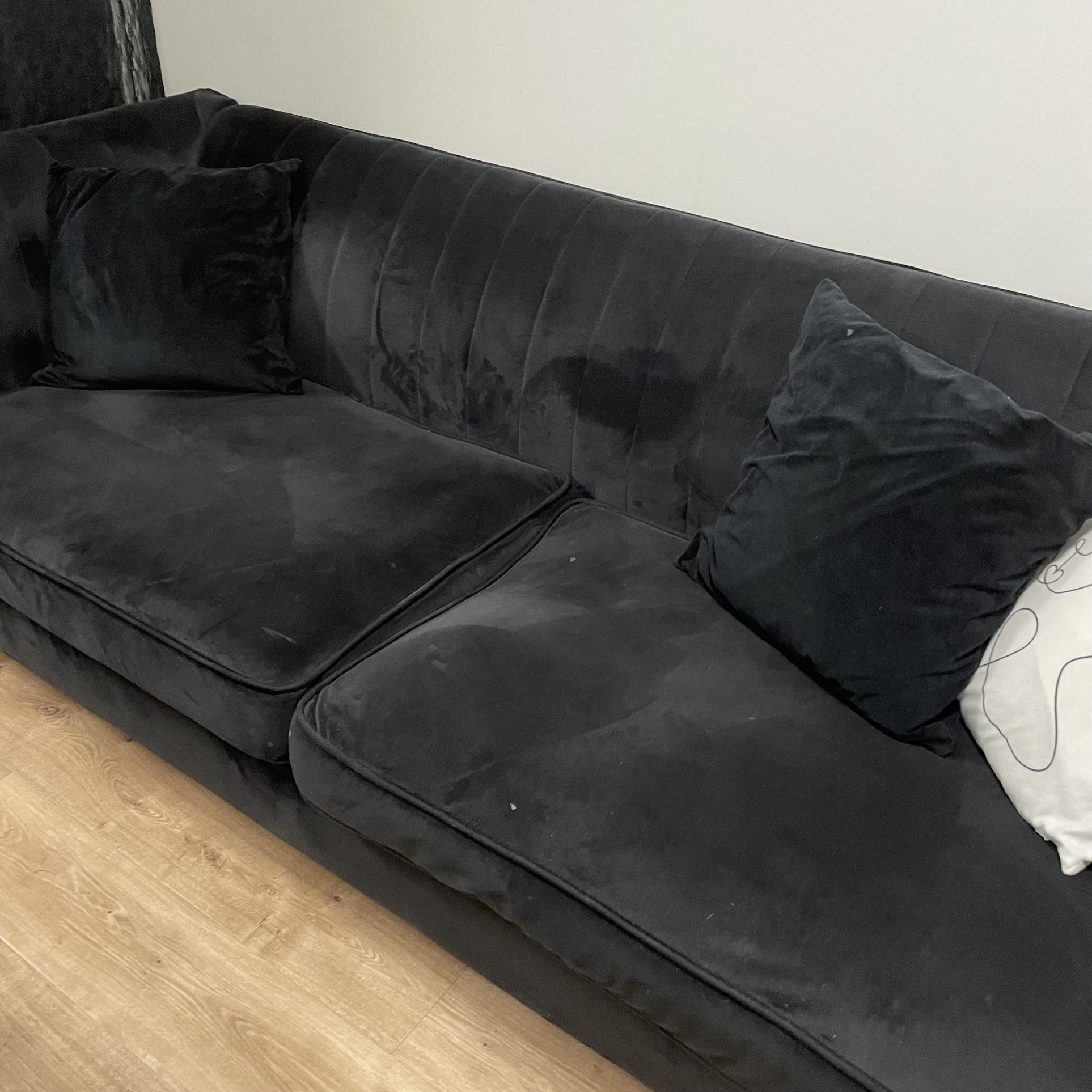 Black Velvet Couch