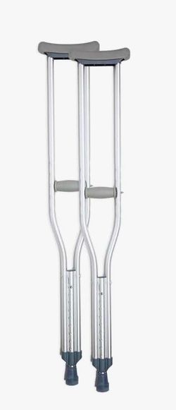 Adjustable Aluminum Underarm Crutches Pair
