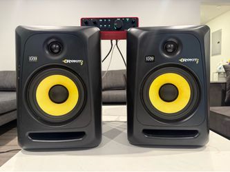 KRK Rokit 6 Powered Studio Monitors (Pair) – One TRS Input Damaged, One Mild hum