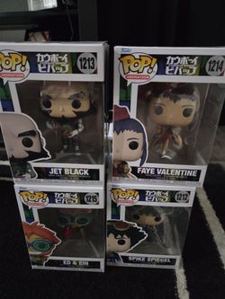 Cowboy Bebop Funko Pop / Jet 1213, Faye 1214, Ed and Ein 1215, Spike 1212