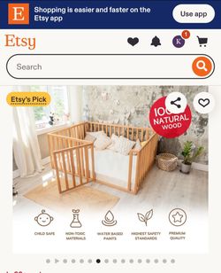 Montessori Style Wooden Floor Crib