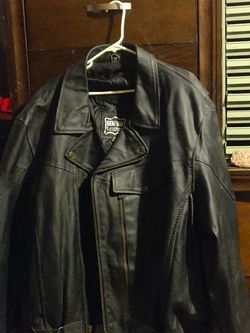 Leather Riding Jacket with matching Leather Vest. Heavy Duty size 56