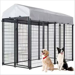 Large Dog Kennel Outside Expandable Outdoor Pet Pens  grey $110