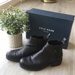 Black Leather Bootie From Cole Hann